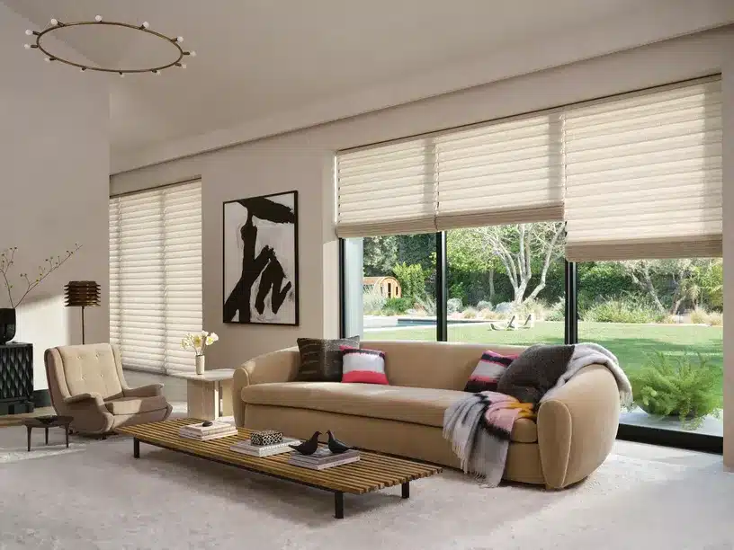 Roman shades in a traditional Gaithersburg living room