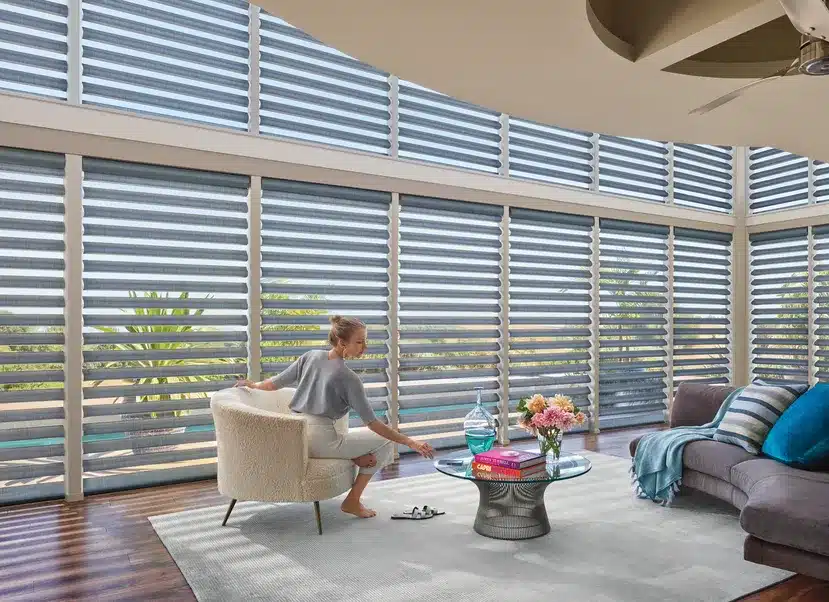 Pirouette shadings in a Silver Spring living room